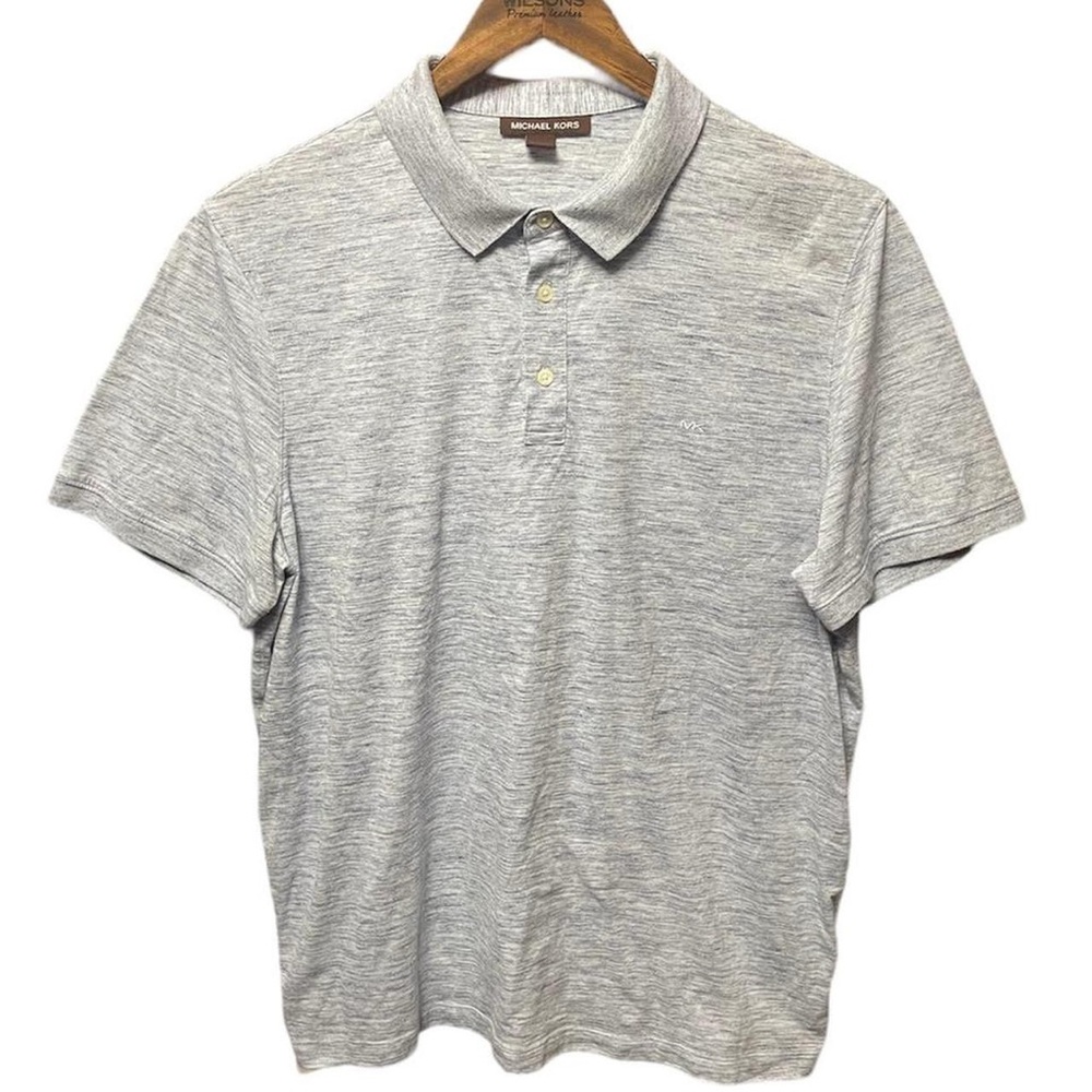 Michael Kors casual short sleeve three button collared designer polo Top shirt